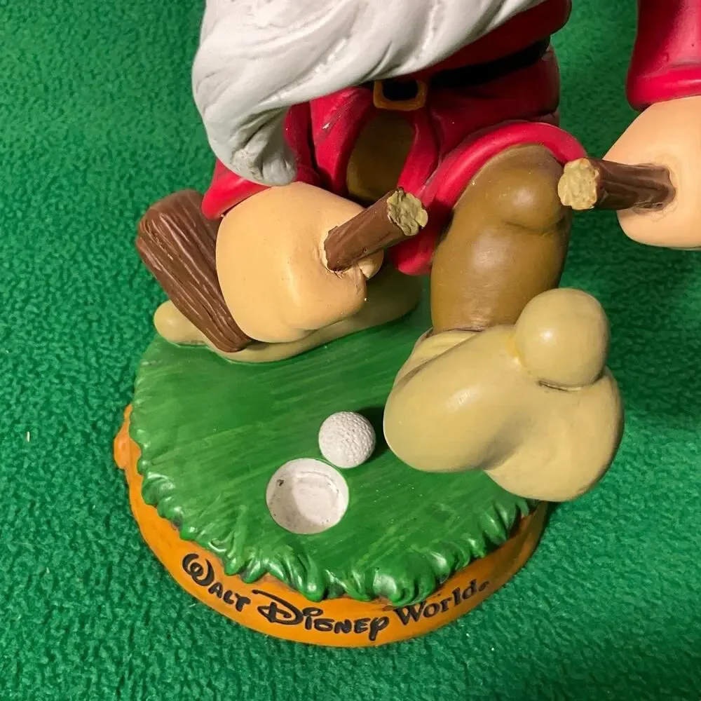 Walt Disney World Seven Dwarfs Grumpy Golfer Bobblehead 8
